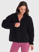 Polar-Para-Mujer-Full-Zip-Sherpa-Negro-Bsoul