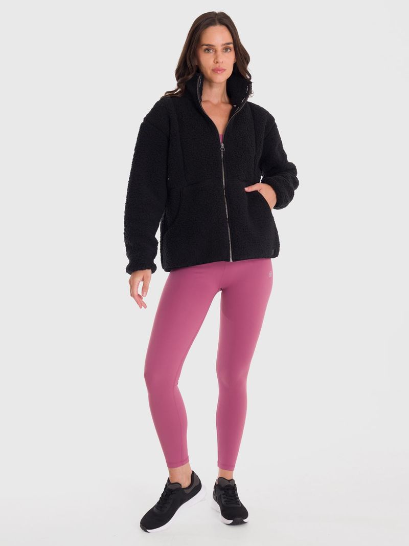 Polar-Para-Mujer-Full-Zip-Sherpa-Negro-Bsoul