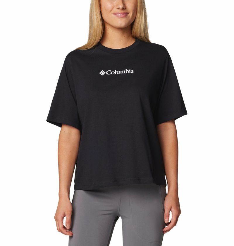 Polo-Para-Mujer-Manga-Corta-North-Cascades™-Negro-Columbia