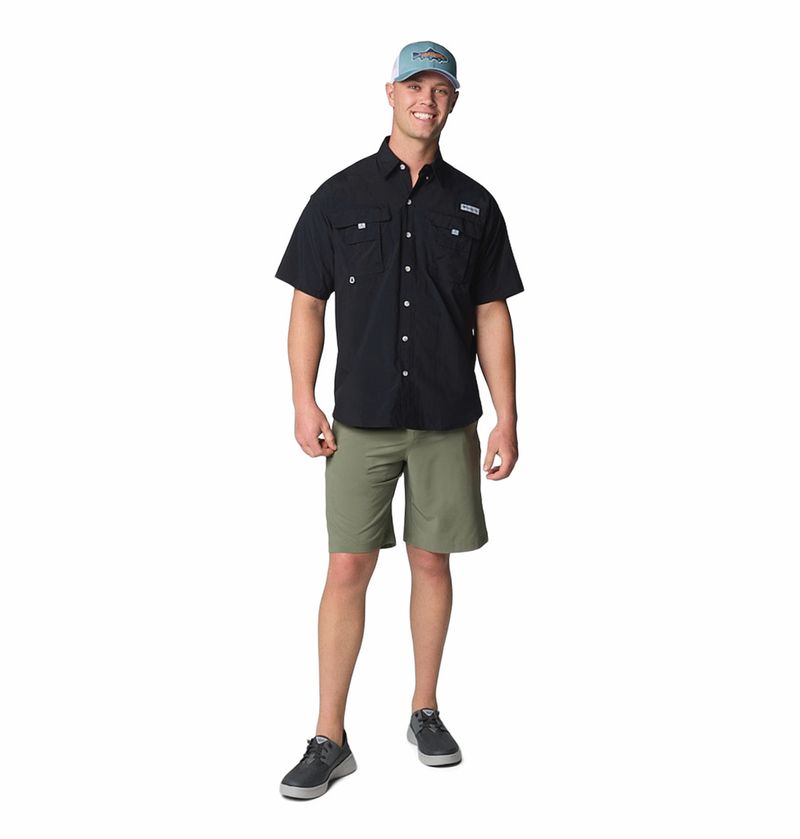 Camisa-Para-Hombre-Manga-Corta-PFG-Bahama™-II-Negra-Columbia