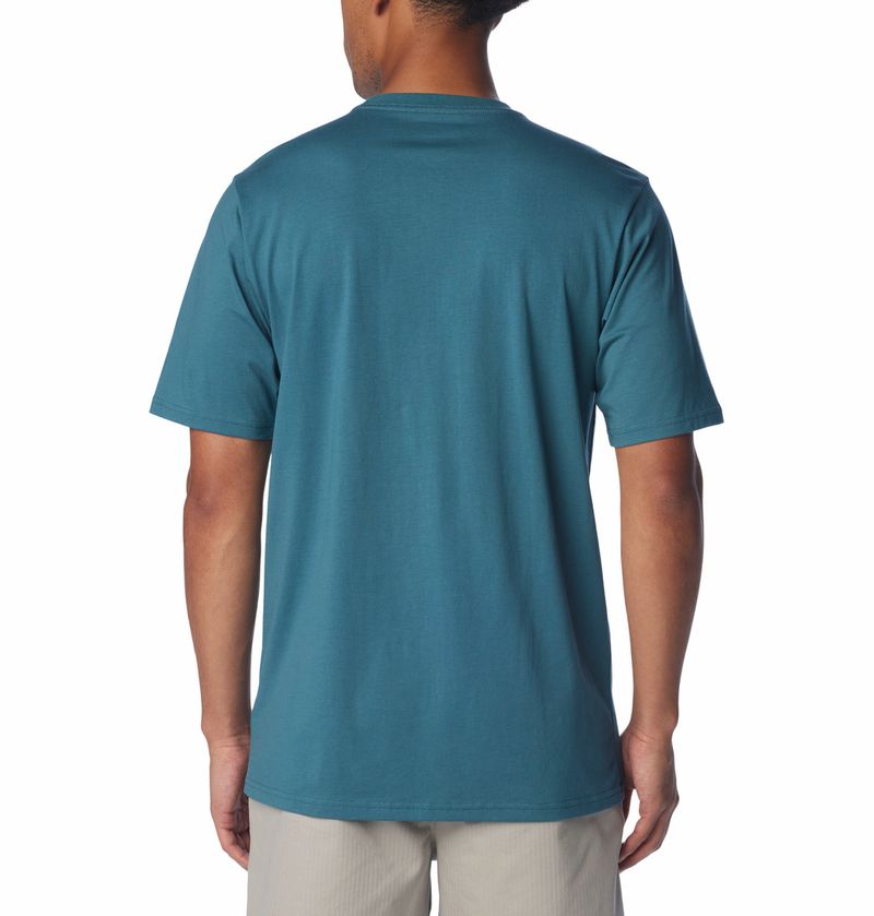 Polo-Para-Hombre-Manga-Corta-CSC-Basic-Logo™-Celeste-Columbia