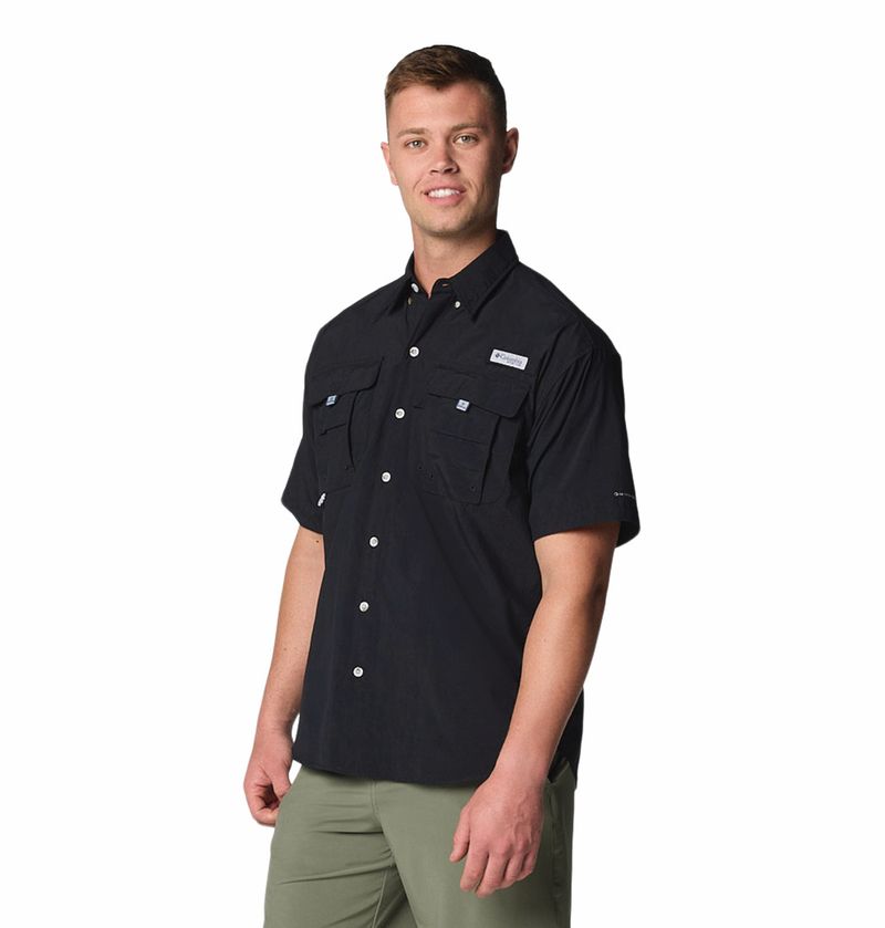 Camisa-Para-Hombre-Manga-Corta-PFG-Bahama™-II-Negra-Columbia