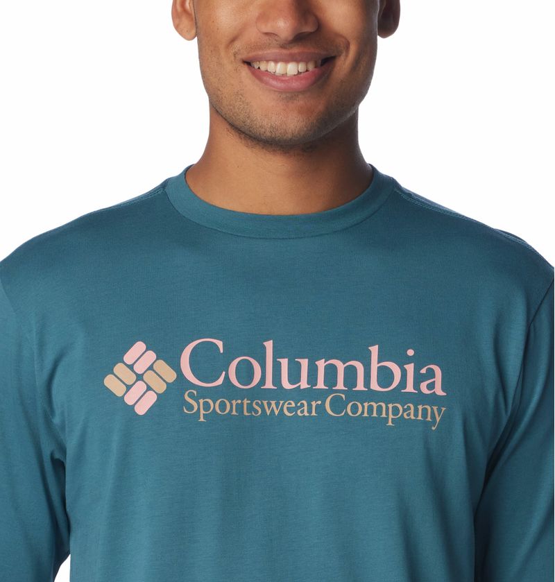 Polo-Para-Hombre-Manga-Corta-CSC-Basic-Logo™-Celeste-Columbia