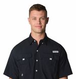 Camisa-Para-Hombre-Manga-Corta-PFG-Bahama™-II-Negra-Columbia