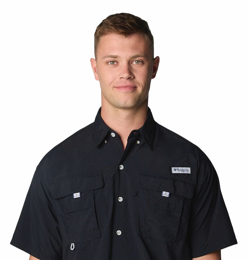 Camisa-Para-Hombre-Manga-Corta-PFG-Bahama™-II-Negra-Columbia