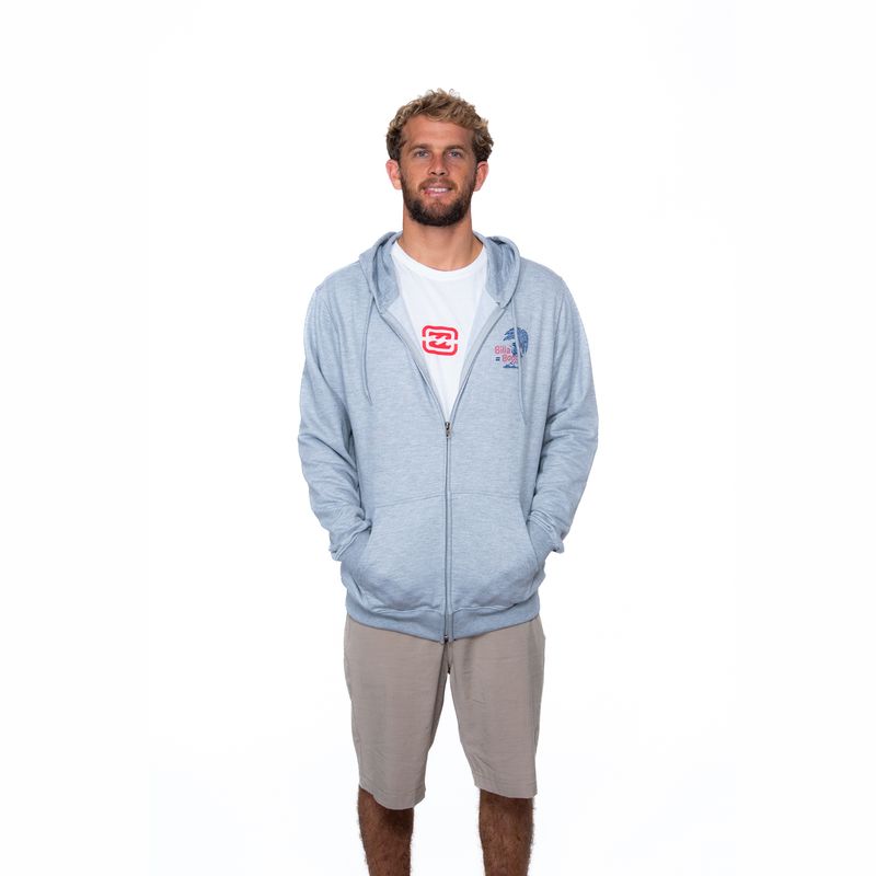 Polera-Para-Hombre-Short-Sands-Zip-Gris-Billabong