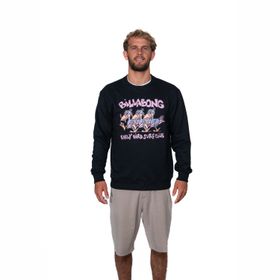 Polera Para Hombre Short Sands Crew Negro Billabong