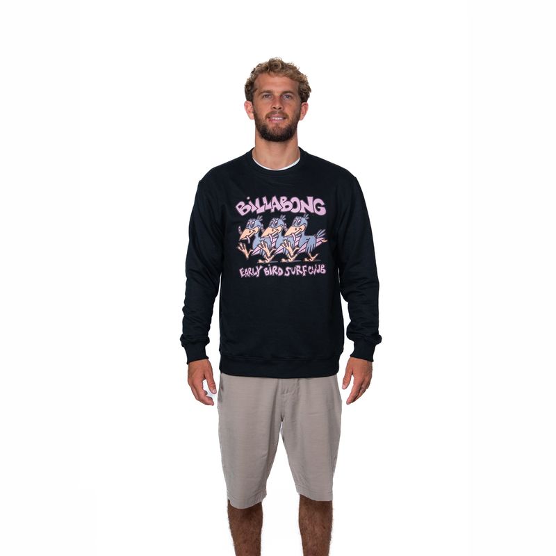 Polera-Para-Hombre-Short-Sands-Crew-Negro-Billabong