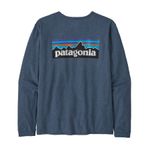 Polo-Manga-Larga-Para-Mujer-Logo-Responsabili-Tee-Azul-Patagonia