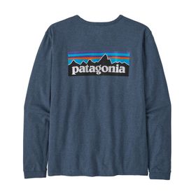 Polo Manga Larga Para Mujer Logo Responsabili Tee Azul Patagonia
