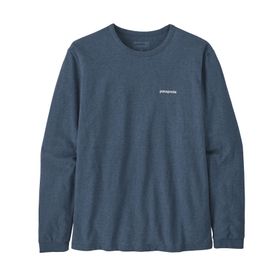 Polo Manga Larga Para Mujer Logo Responsabili Tee Azul Patagonia