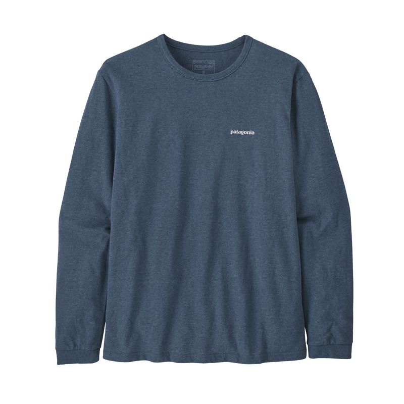 Polo-Manga-Larga-Para-Mujer-Logo-Responsabili-Tee-Azul-Patagonia