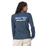 Polo-Manga-Larga-Para-Mujer-Logo-Responsabili-Tee-Azul-Patagonia