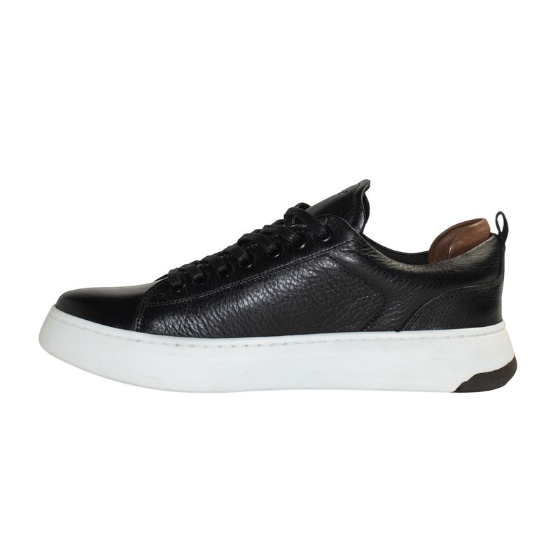 Zapatillas-Para-Hombre-Cuero-Chicago-Negro-Hush-Puppies