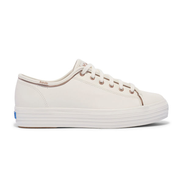 Zapatilla-Para-Mujer-Cuero-Triple-Kick-Leather-Piping-Blanco-Keds