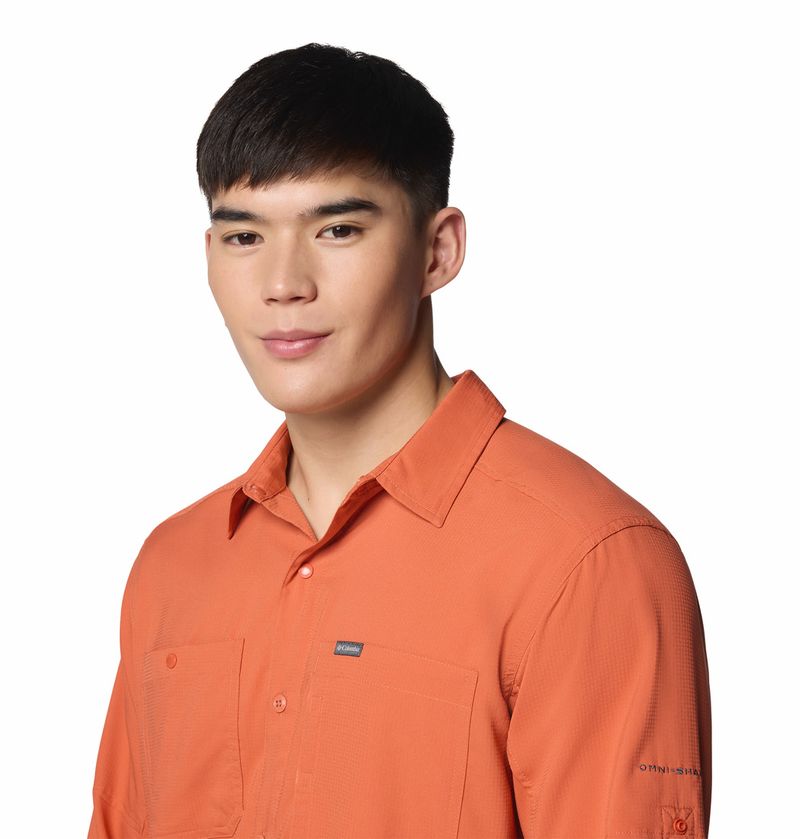 Camisa-Para-Hombre-Manga-Larga-Silver-Ridge™-Utility-Lite-Naranja-Vestuario