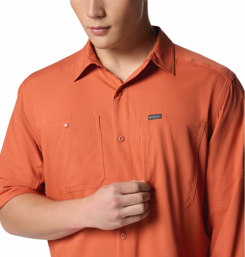 Camisa-Para-Hombre-Manga-Larga-Silver-Ridge™-Utility-Lite-Naranja-Vestuario