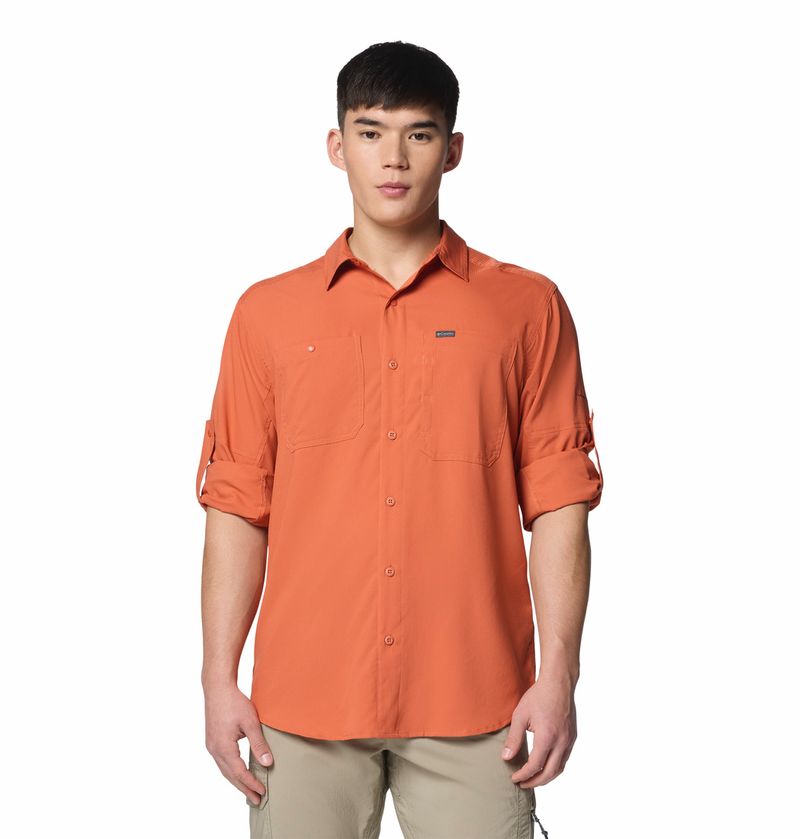Camisa-Para-Hombre-Manga-Larga-Silver-Ridge™-Utility-Lite-Naranja-Vestuario