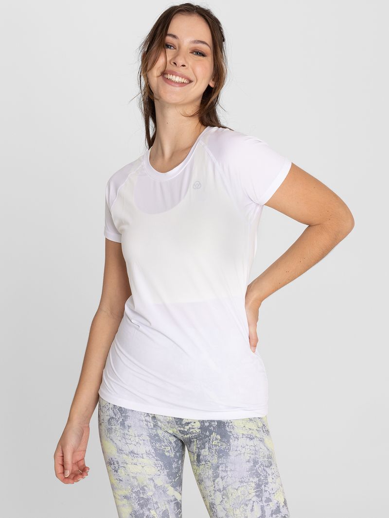 Polo-Manga-Corta-Para-Mujer-T-Shirt-Round-Neck-Blanco-Bsoul