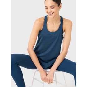 Polo Sin Mangas Para Mujer Training Tank Azul Bsoul