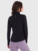 Polo-Manga-Larga-Para-Mujer-Full-Zip-Second-Layer-Negro-Bsoul