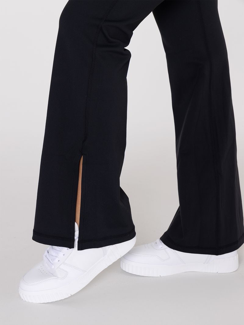 Legging-Para-Mujer-Flared-Split-Hem-Negro-Bsoul