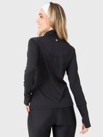 Polo-Manga-Larga-Para-Mujer-Half-Zip-Negro-Bsoul