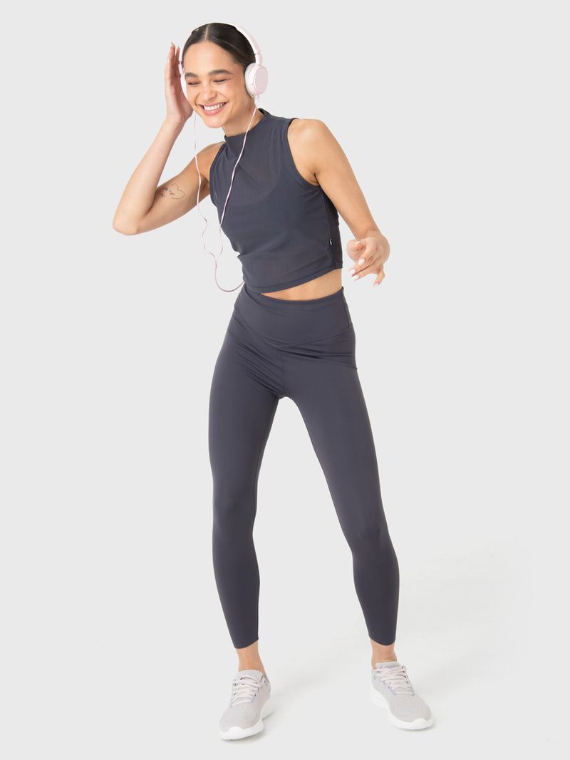 Polo-Sin-Mangas-Para-Mujer-Crop-Mesh-Gris-Bsoul
