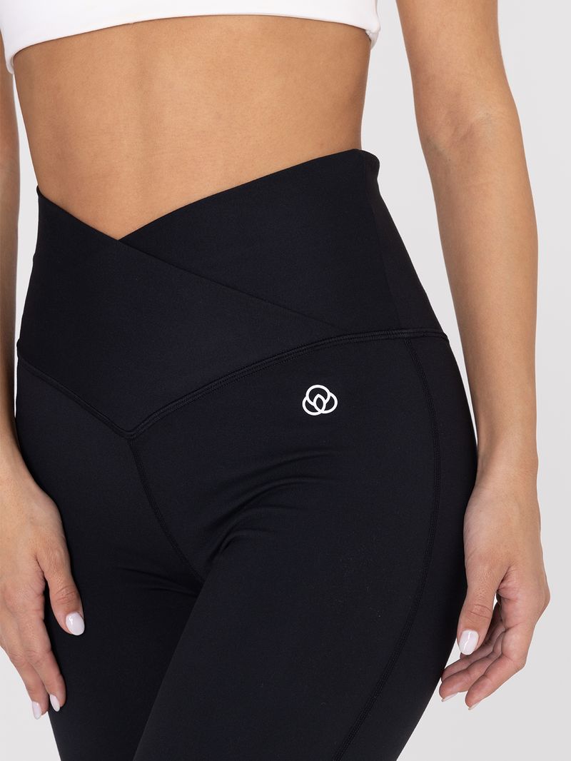 Legging-Para-Mujer-Flared-Split-Hem-Negro-Bsoul