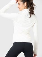 Polo-Manga-Larga-Para-Mujer-Half-Zip-Hueso-Bsoul