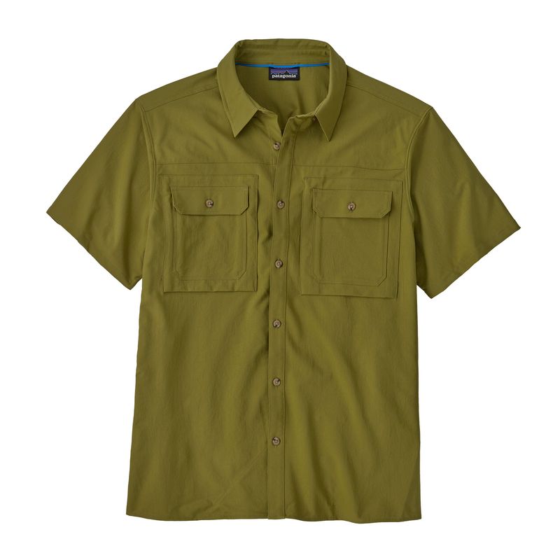 Camisa-Manga-Corta-Para-Hombre-Self-Guided-Sun-Verde-Patagonia
