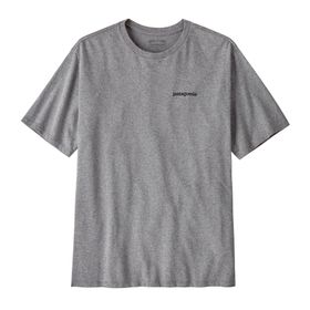 Polo Manga Corta Para Hombre P-6 Logo Responsibili-Tee Gris Patagonia