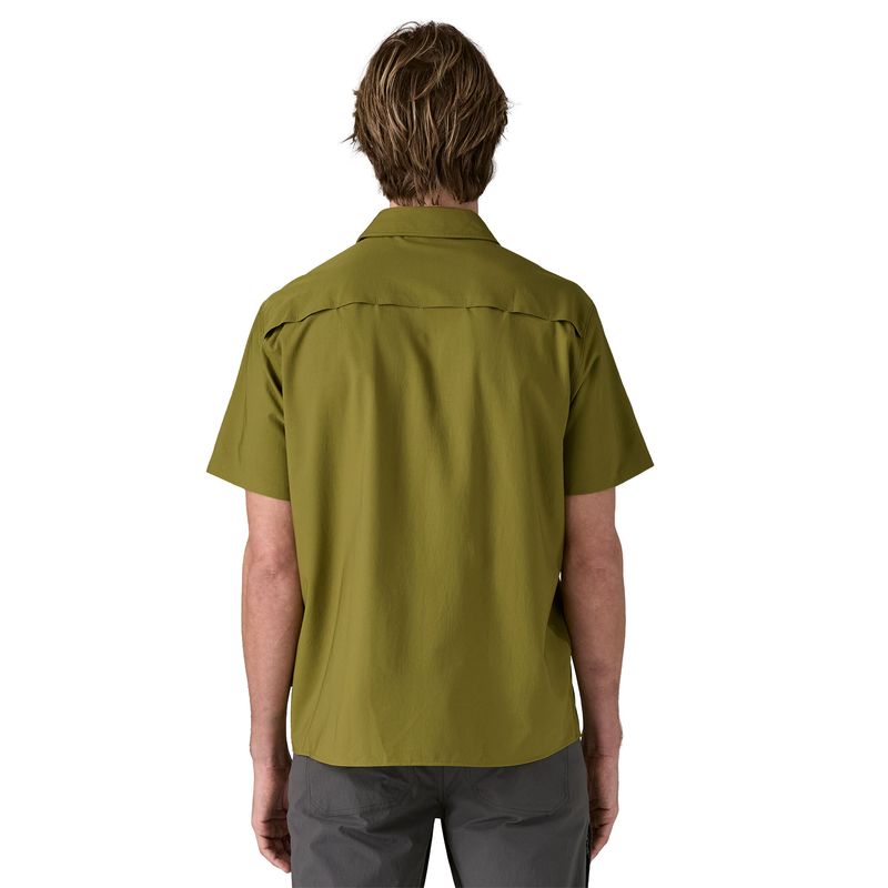 Camisa-Manga-Corta-Para-Hombre-Self-Guided-Sun-Verde-Patagonia