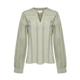 Blusa Manga Larga Algodón Orgánico Para Mujer Lunko Verde Rockford