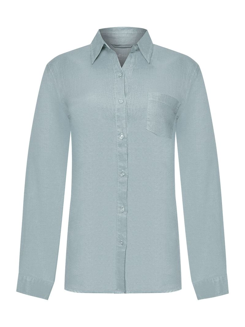 Blusa-Manga-Larga-Lino-Organico-Para-Mujer-Lirio-Celeste-Rockford