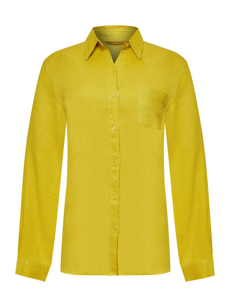 Blusa-Manga-Larga-Lino-Organico-Para-Mujer-Lirio-Amarillo-Rockford