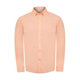 Camisa Manga Larga Algodón Orgánico Para Hombre Soft Naranjo Rockford