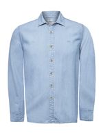 Camisa-Manga-Corta-Tencel-Para-Hombre-Tencel-Azul-Rockford