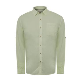 Camisa Manga Larga Algodón Orgánico Para Hombre Galiton Verde Rockford