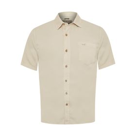 Camisa Manga Corta Tencel Para Hombre Tencel Beige/Crudo Rockford