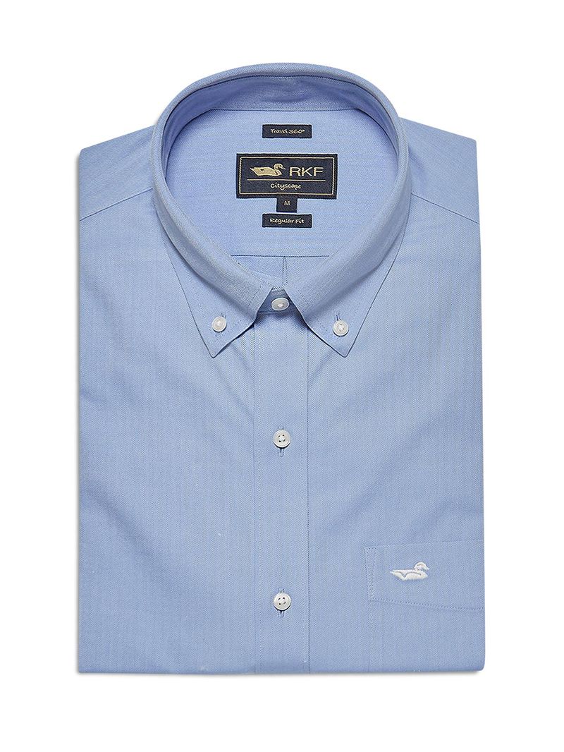 Camisa-Manga-Larga-Algodon-Para-Hombre-Wortravel-Celeste-Rockford