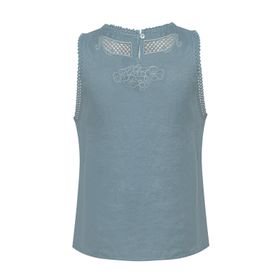 Blusa Sin Mangas Lino Orgánico Para Mujer Cleep Gris Rockford