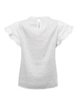 Blusa-Manga-Corta-Algodon-Organico-Para-Mujer-Filka-Blanco-Rockford