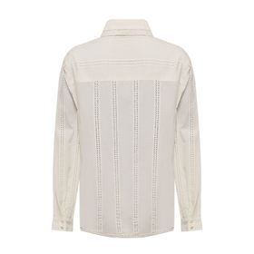 Blusa Manga Larga Algodón Orgánico Para Mujer Zambor Blanco Rockford