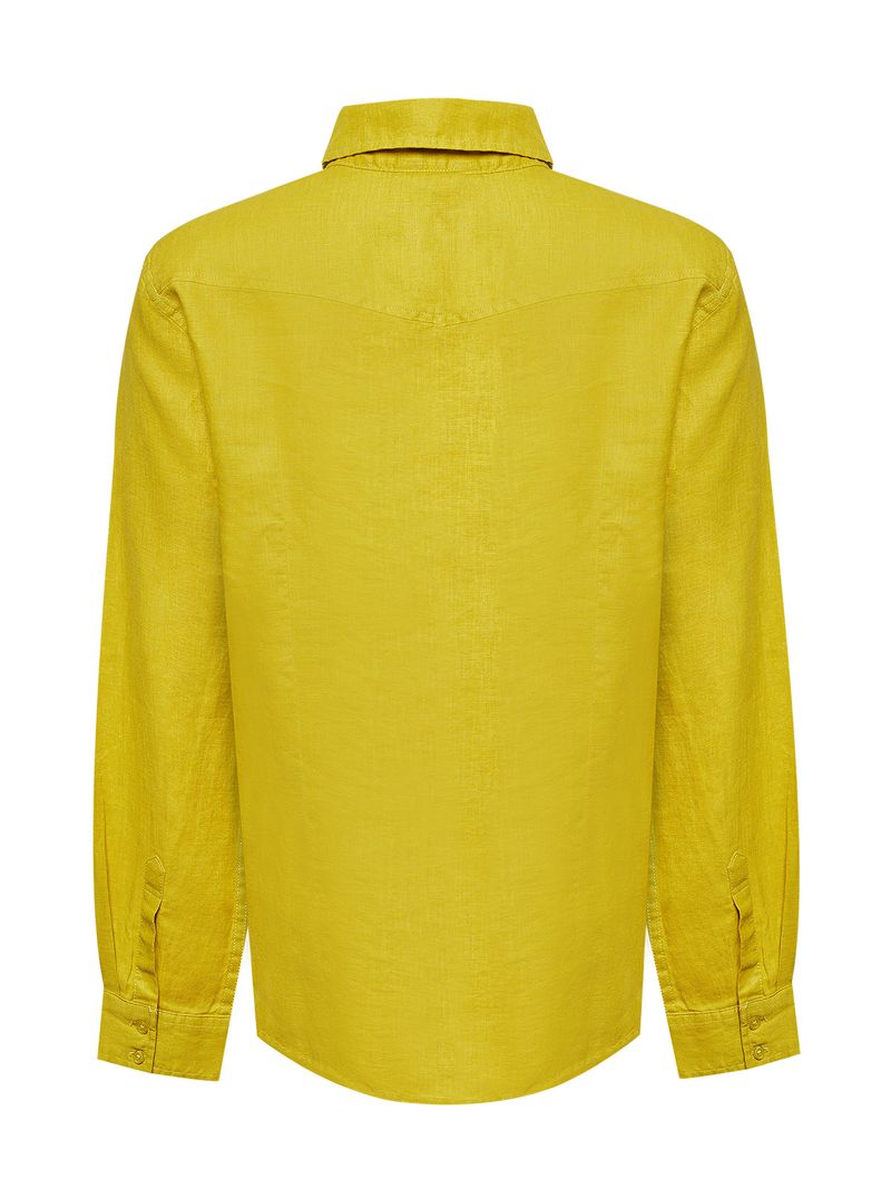 Blusa-Manga-Larga-Lino-Organico-Para-Mujer-Lirio-Amarillo-Rockford