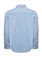 Camisa-Manga-Corta-Tencel-Para-Hombre-Tencel-Azul-Rockford