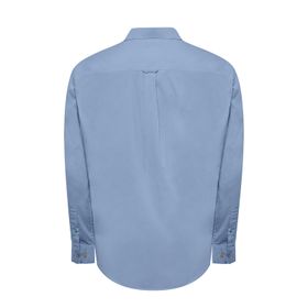 Camisa Manga Larga Algodón Orgánico Para Hombre Galiton Azul Rockford