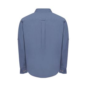 Camisa Manga Larga Algodón Orgánico Para Hombre Galiton Azul Rockford