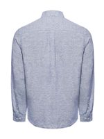 Camisa-Manga-Larga-Lino-Organico-Para-Hombre-Linentex-Azul-Rockford