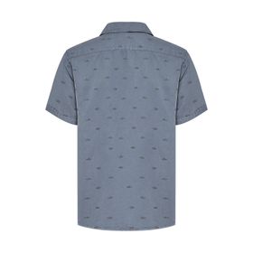 Camisa Manga Corta Tencel Para Hombre Tencelprint Azul Rockford